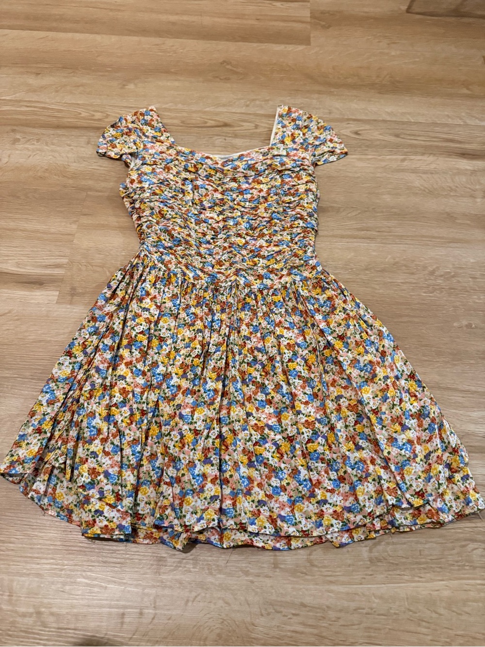 CC&DD Smocked Floral Multicolor Casual Dress